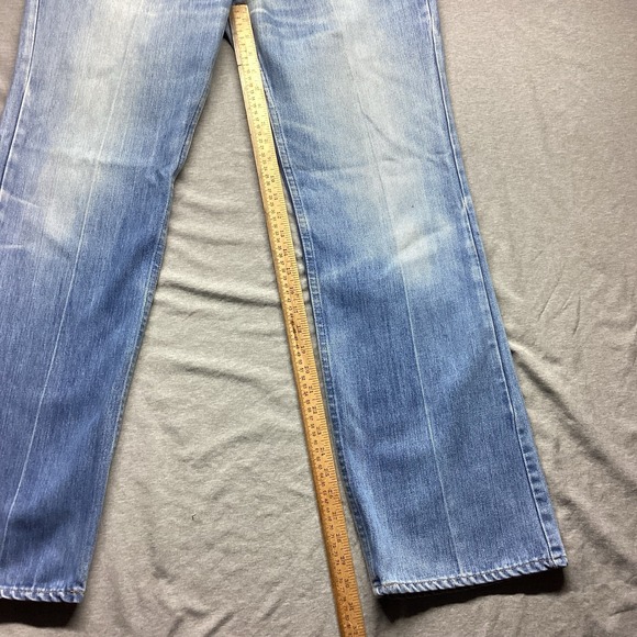 Vintage Levis 517 Orange Tab Bootcut Jeans Mens 36x33 Blue Light Wash 80s - Picture 7 of 16